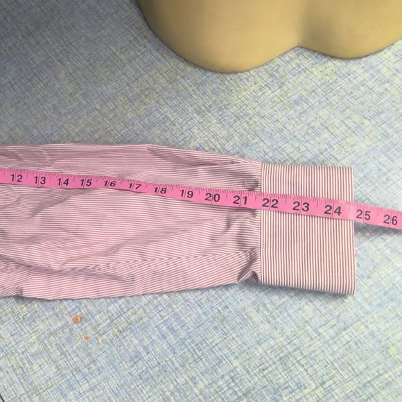 Burberry's of London Button Down Shirt Maroon Striped Men's XL - Picture 8 of 8